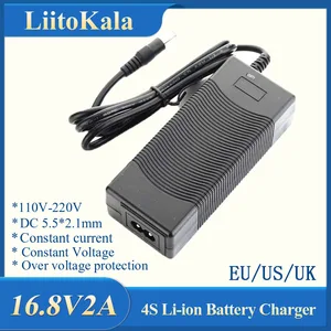 liitokala 4s 16 8v 2a lithium ion battery pack universal fast charger ac dc5521 desktop type power supply adapte free global shipping