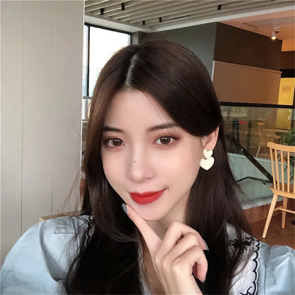 

Shamir A Han Edition Personality Drip Two Wear Love Stud Earrings Small Pure And Fresh And Earrings Women Jewelry Gifts
