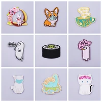 diy animecat embroidered patches for clothing cute frog stickers on clothes patch iron on patches stripe sticker applique jeans