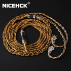 NiceHCK 8-жильный посеребренный и медный кабель для обновления наушников 3,52,54,4 мм MMCXNX7 ProQDC0,78 мм 2Pin для DB3 ST-10s