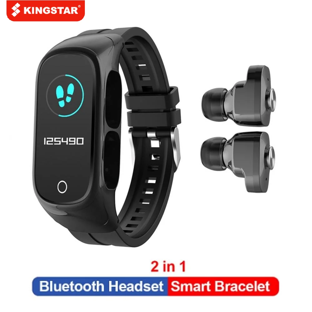 Смарт-часы KINGSTAR 2 в 1 Многофункциональные Беспроводные TWS Bluetooth наушники-браслет