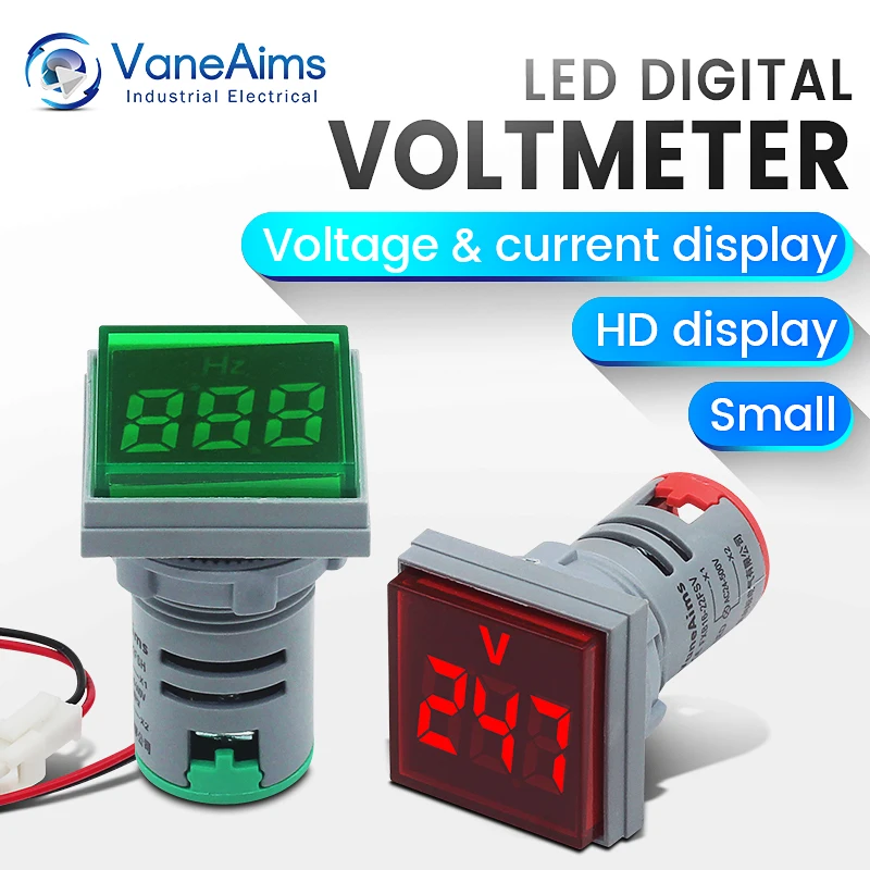 

Square display voltmeter Ammeter frequency Used for line measurement value display LED indicator DC voltmeter lamp
