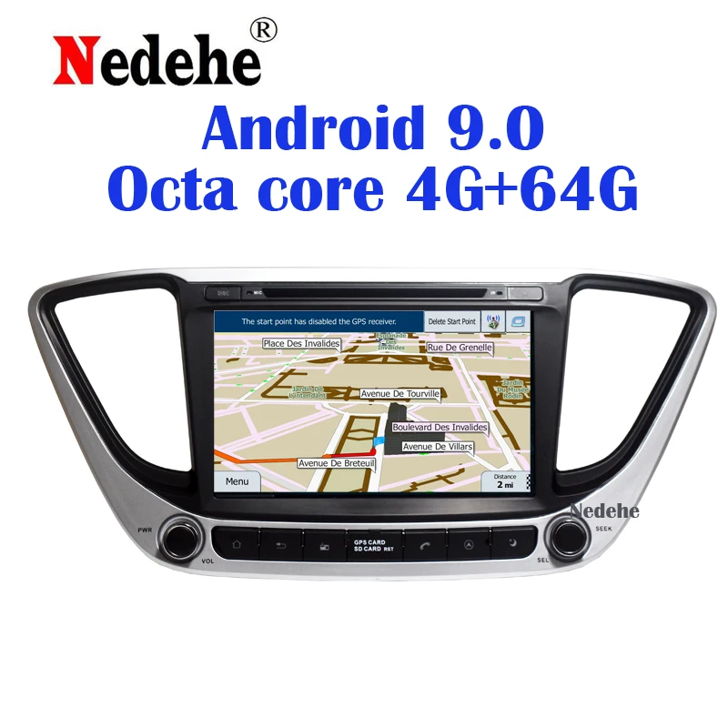 2 DIN Android 10 0 Octa core 4G RAM автомобильный dvd gps для Hyundai Verna Solaris 2017 2020 радиоприемник стерео