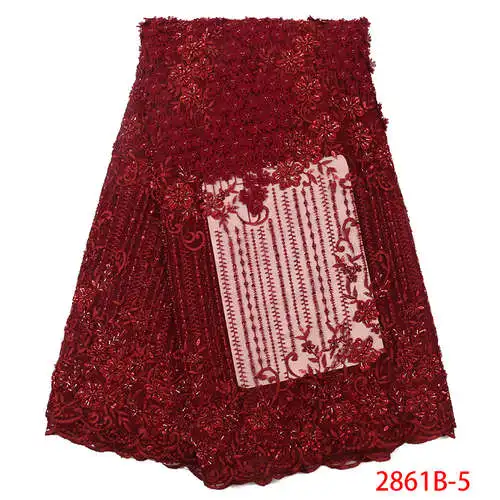 Антикварное серебро Bridal Beads Lace Fabric Latest African Lace Fabric 3d Lace Embroidery French African Wedding Lace Fabric 2861b - Цвет: Антикварное серебро