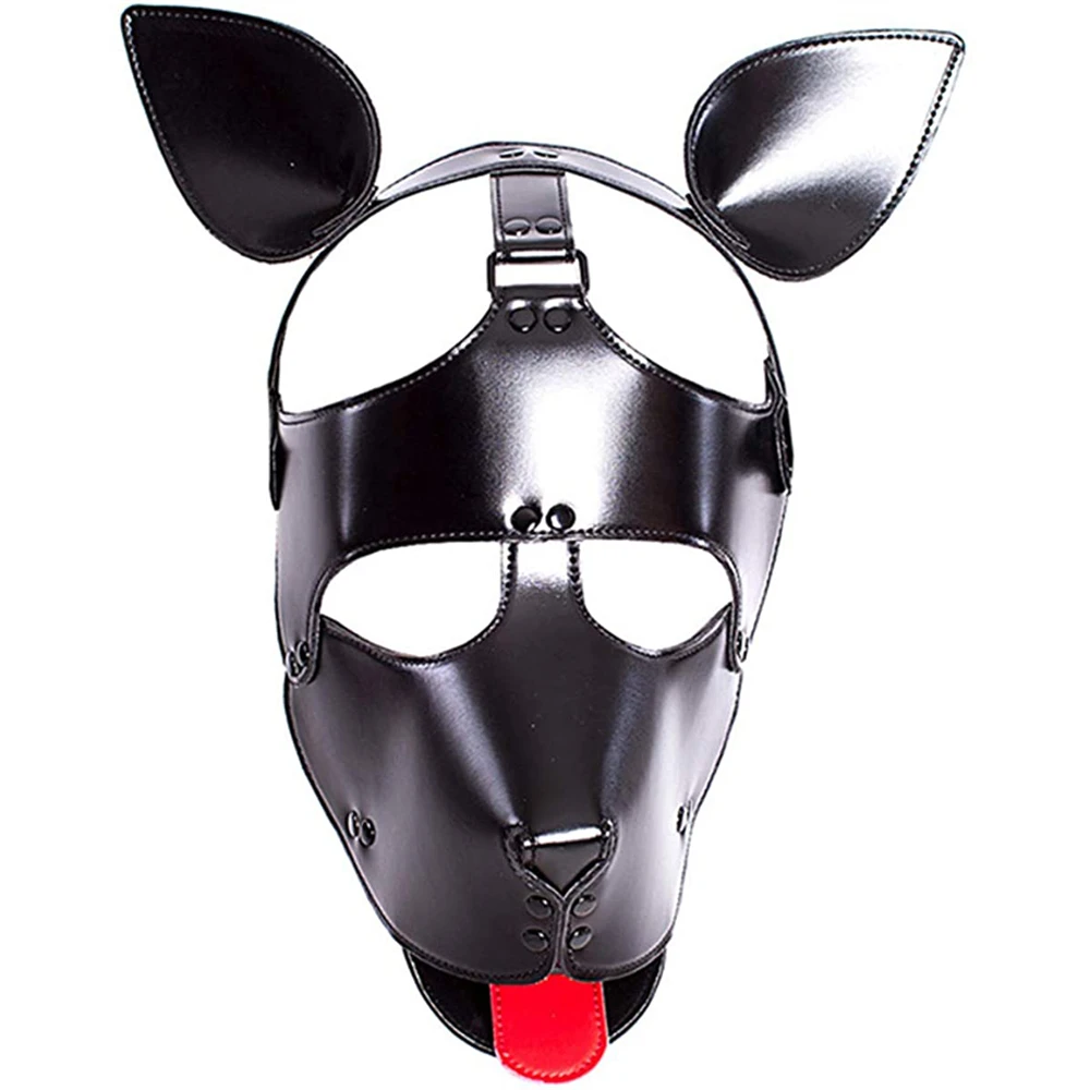 

Sex Bondage Halloween Mask, Masquerade Dog Head Hood,Soft Leather Funny Hood,Portable Surprise Gift for Unisex Adult Sex toy
