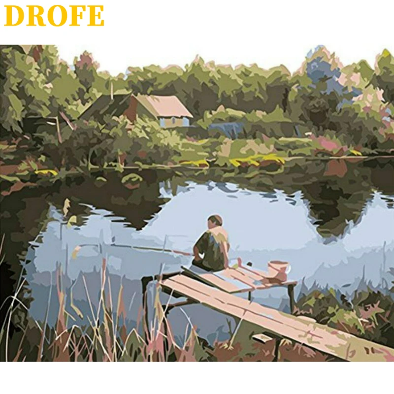 Набор для рисования по номерам в деревянной рамке 40 х5 см | Дом и сад