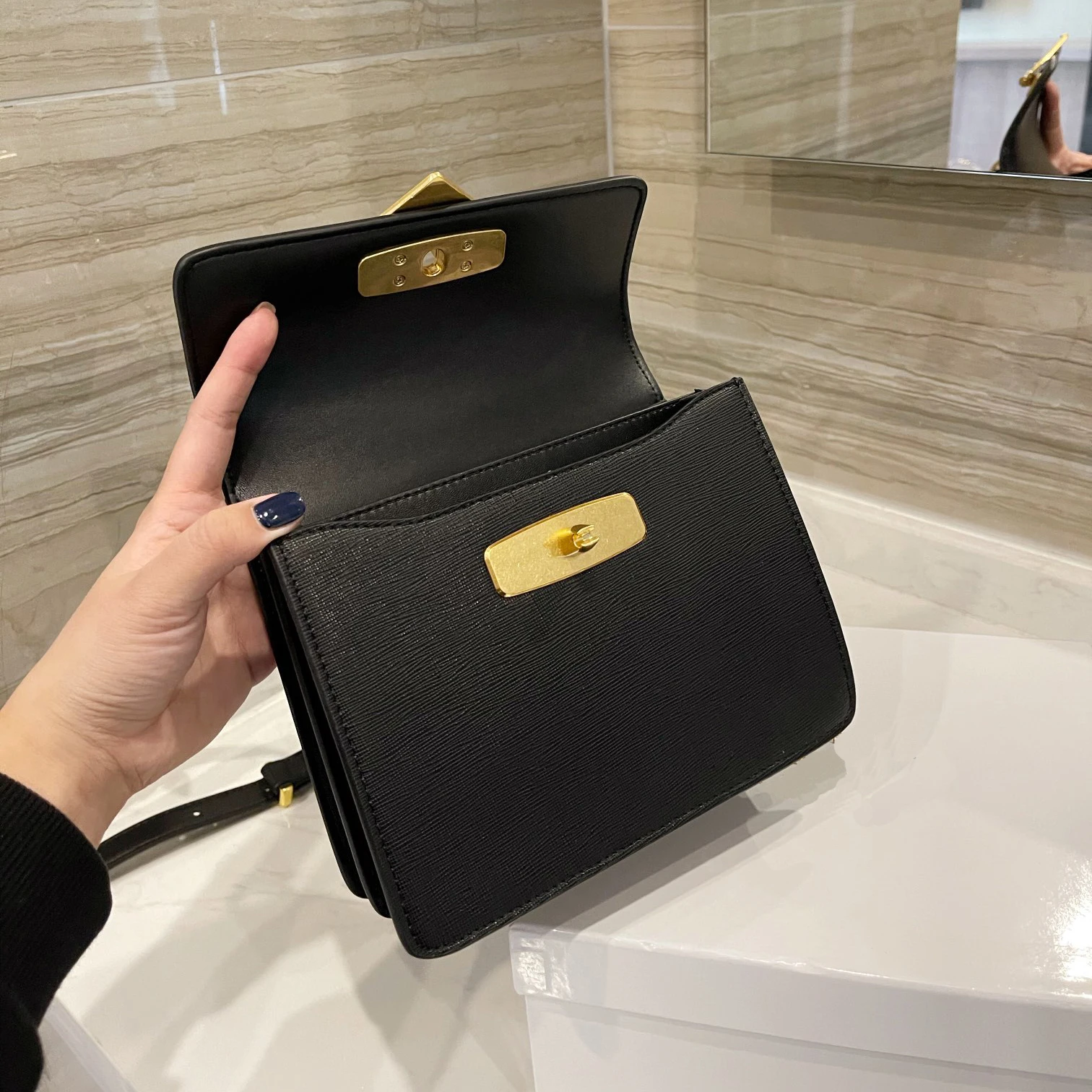 

Bags for Women With Logo Fashion Simplicity Solid Color Shoulder Messenger Bag High Quality Genuine Leather First Layer Cowhide