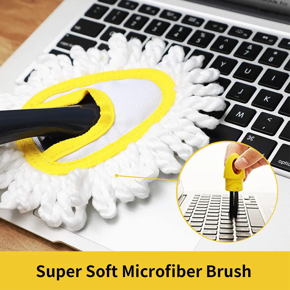 Yocada микрофибра мини щетка для чистки волос автомобиля полка компьютера Ванна