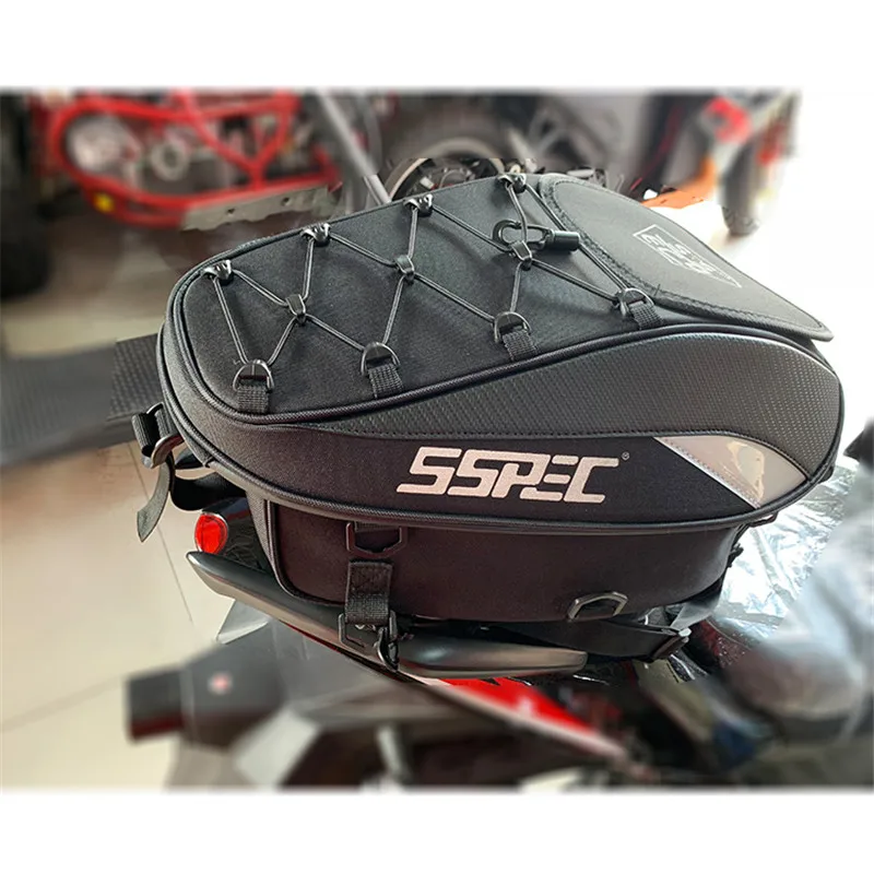 

SSPEC Carbon Fiber Waterproof Motorcycle Tail Bag Multifunction Motorcycle Rear Seat Bag Motorcycle Rider Backpack Helmet Bag