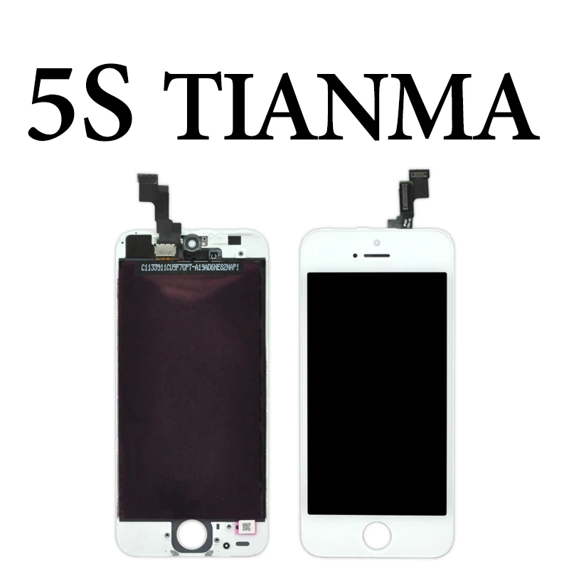Премиум Версия Tianma для iPhone 5S, SE 6 6S Plus 7 8 Plus ЖК сенсорный экран Стекло сборка Бесплатный подарок без битых пикселей - Цвет: for iphone 5S white