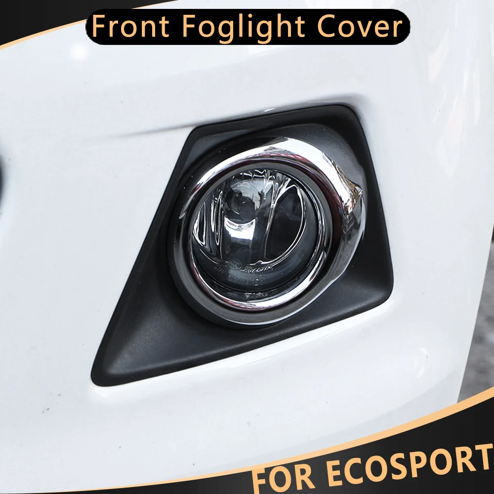 

For Ford Ecosport 2013 - 2017 2Pcs ABS Chrome Car Front Fog Light Lamp Cover Decoration Trim Sticker Styling Accessories