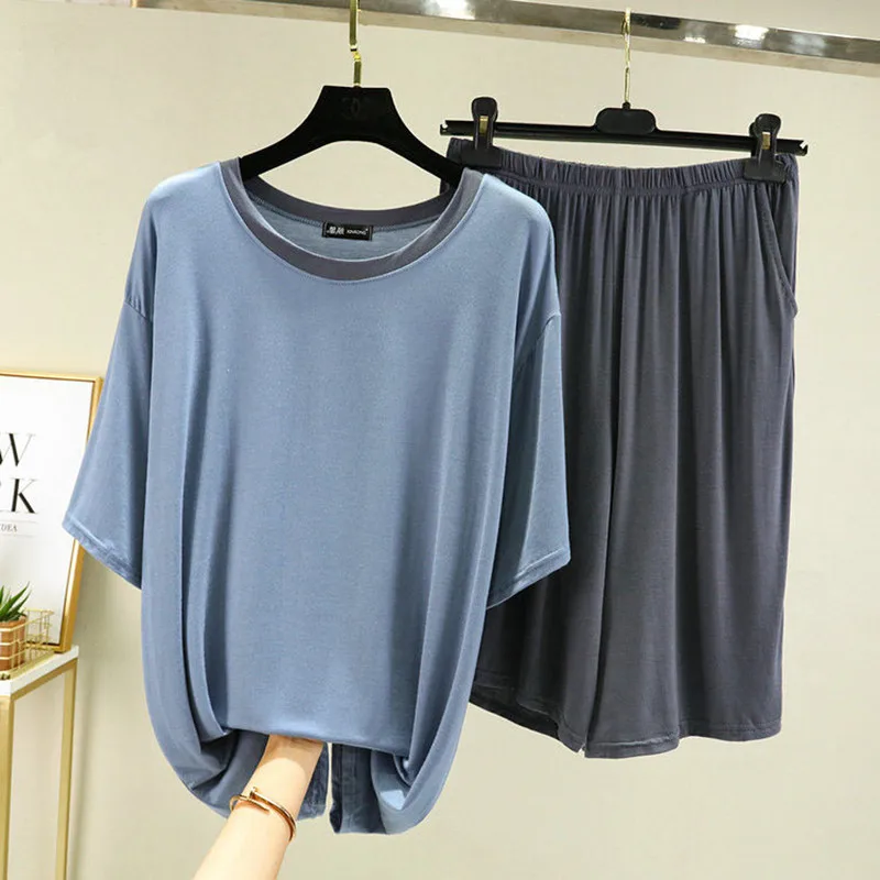 

New 4XL-6XL Women's Pajamas Set Comfortable Lounge Wear Sleepwear Suit Plus Size Modal Cotton Nightwear Female Pijama Mujer