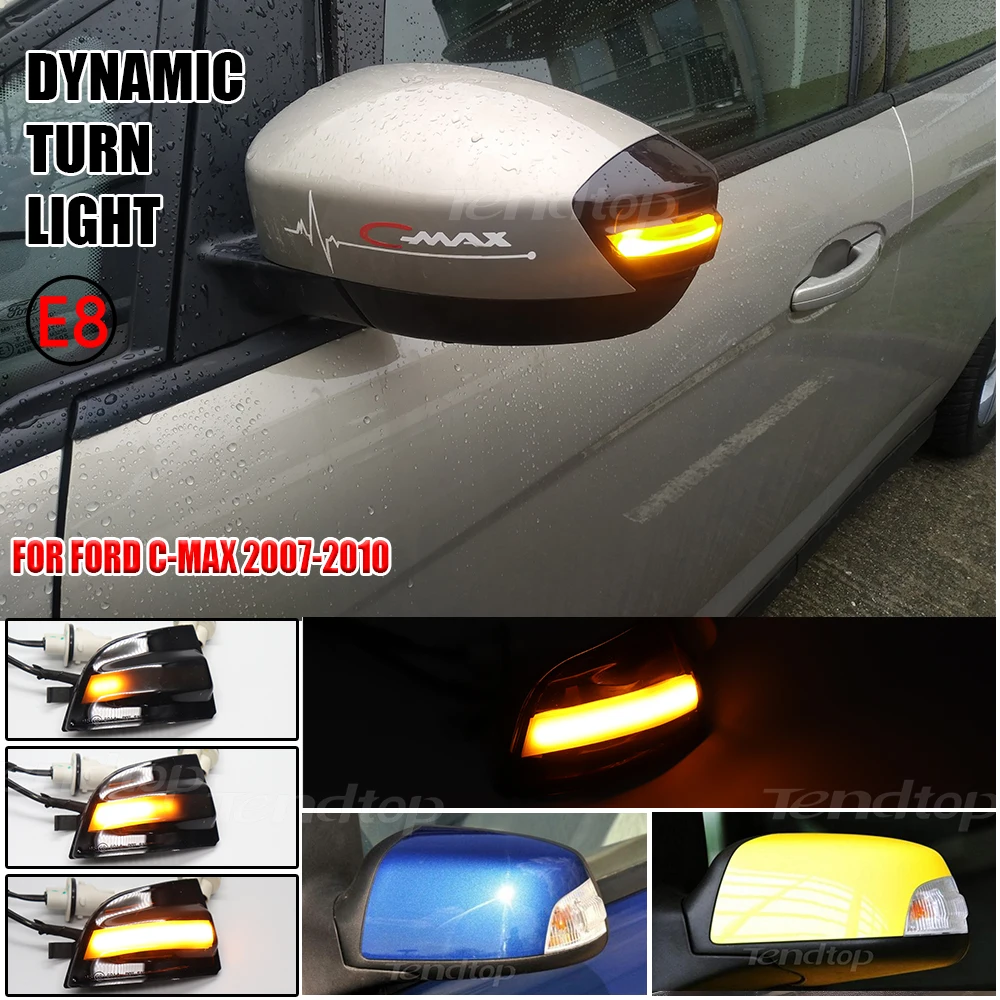 2X для Ford Focus 2 MK2 2004 2008 C MAX 2003 2007 Динамический светодиодный сигнал поворота