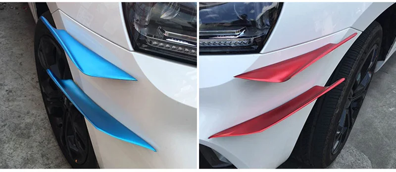 4 шт./компл. универсальный передний бампер синий красный боковые разделители для