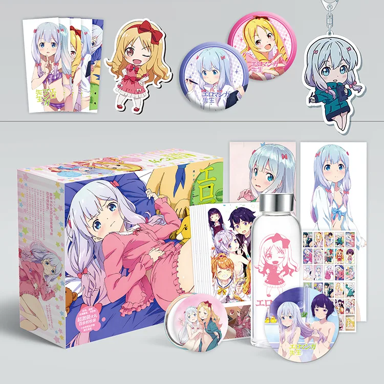 Hatsune Мику вокруг игрушка в подарочной упаковке в комплекте постер брелок открытки водяная Закладка чашка стикер для холодильника комикс ящик для хранения книг