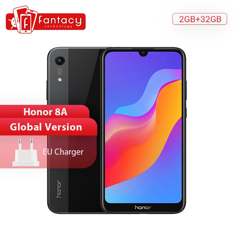 Глобальная версия смартфона Honor 8A 6 09 дюймов MT6765 Восьмиядерный мобильный телефон
