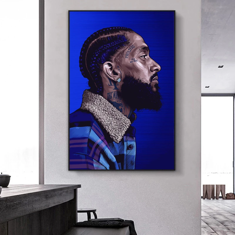 Абстрактная фигурка живопись известный американский рэпер Nipsey художественный
