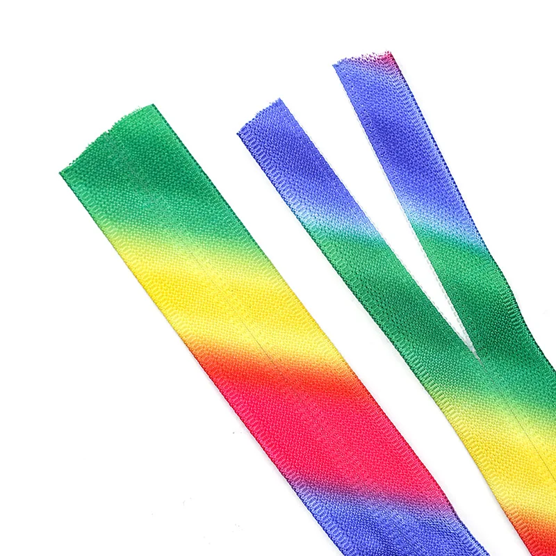10 шт./партия Радужный нейлон 5 # молния цвет открытый хвост закрытый градиент