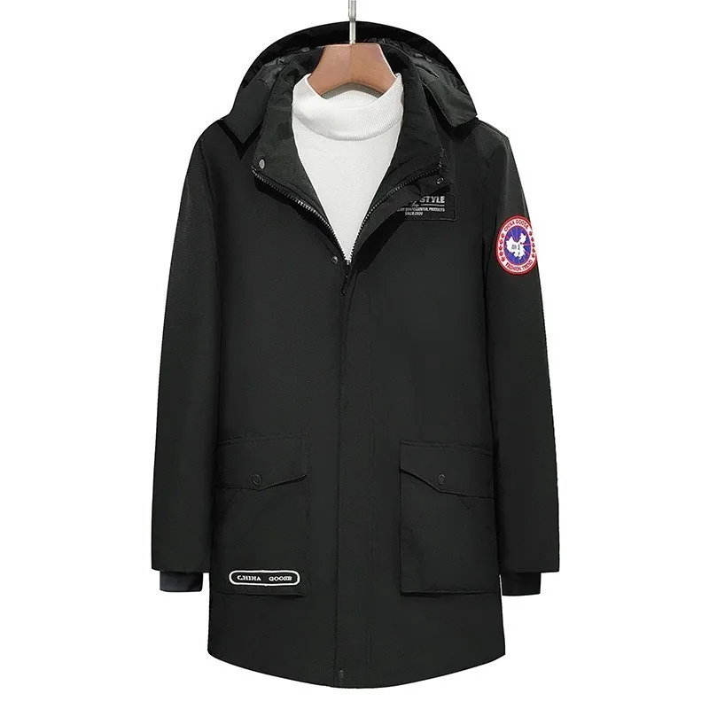 

new plus size 8XL 7XL 6XL 5XLTop Quality Warm Men's Warm Jacket Windproof Casual Outerwear Thick Medium Long Coat Men Parka