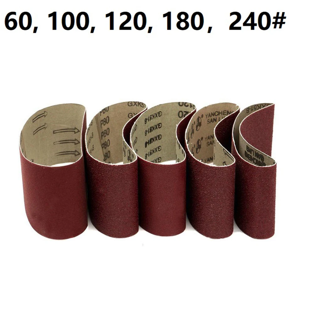 

5 X Mixed Power Tool Sander Sanding Belt Belts 75mm X 457mm 60-240 Grit Accessories 5pcs Sanding Belts