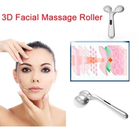 portable 3d facial massage roller waterproof face lifting firming tool body slimming roller improve facial contour massage