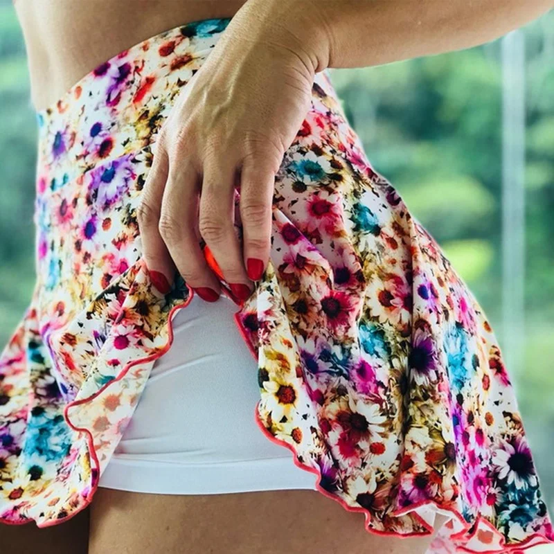 Спортивные шорты для йоги летние женские облегающие короткие юбки с высокой