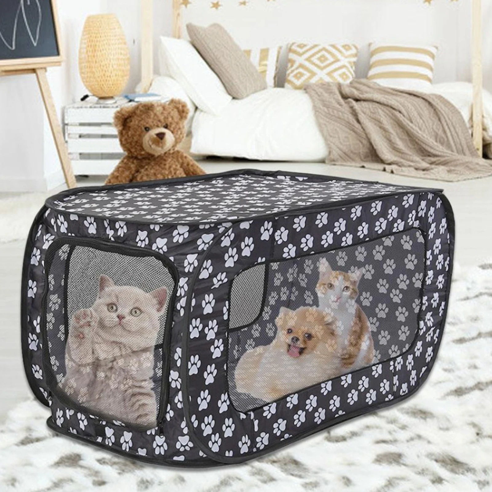 

Dog Carrier Bag Pet Bag Cat Handbag Puppy Carrying Mesh Foldable Shoulder Travel Kennel Crate Pet Supplies