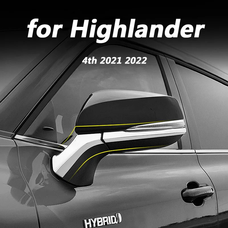 

for Toyota Highlander 4th 2021 2022 Car exterior styling decoration accessories rearview mirror protective patch sequin ABS