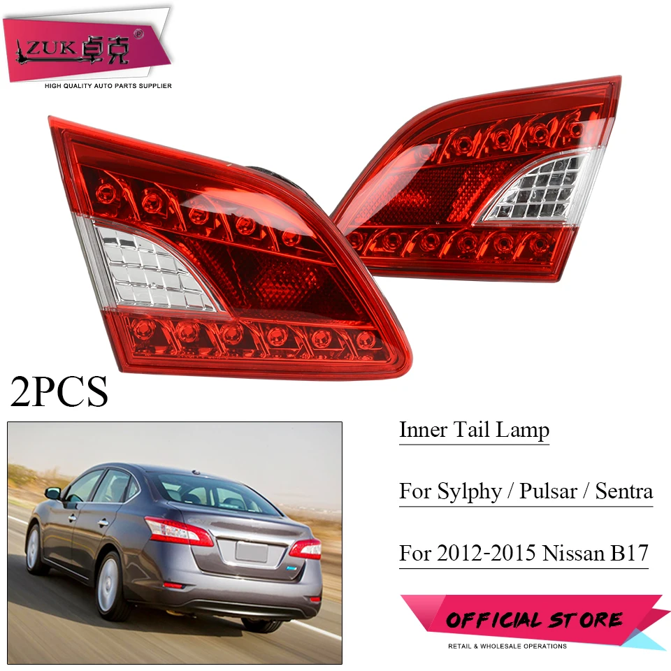 ZUK 2 предмета Внешний Хвост светильник Taillamp для NISSAN BLUEBIRD SYLPHY PULSAR SENTRA X Trail B17 2012 2013 2014