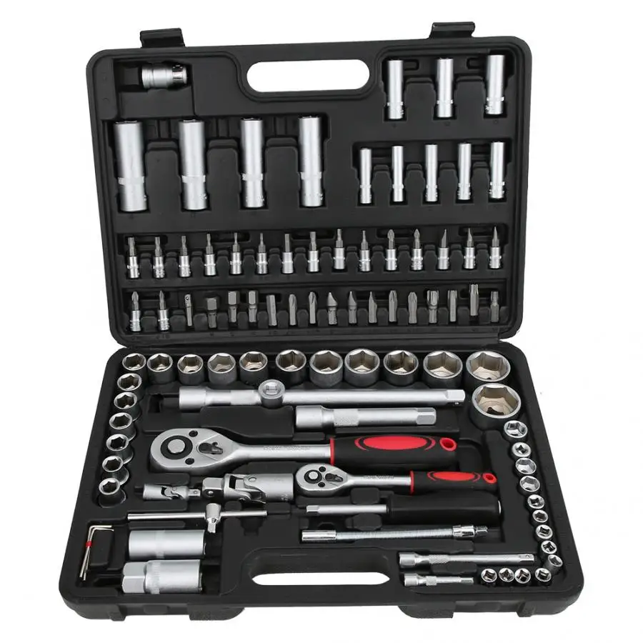 

94pcs/set Chrome Vanadium Steel Socket Family Essential Screwdriver Ratchet Driver Tool Kit