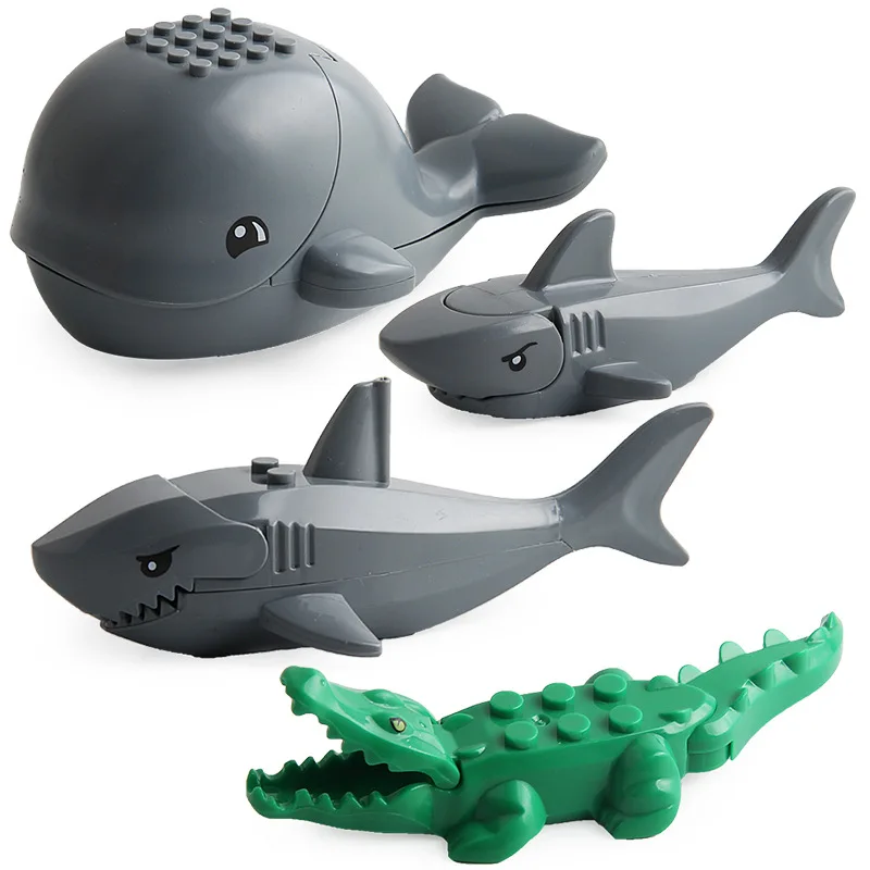 Модель животного зоопарк строительные блоки мелкие кирпичи аксессуары детские