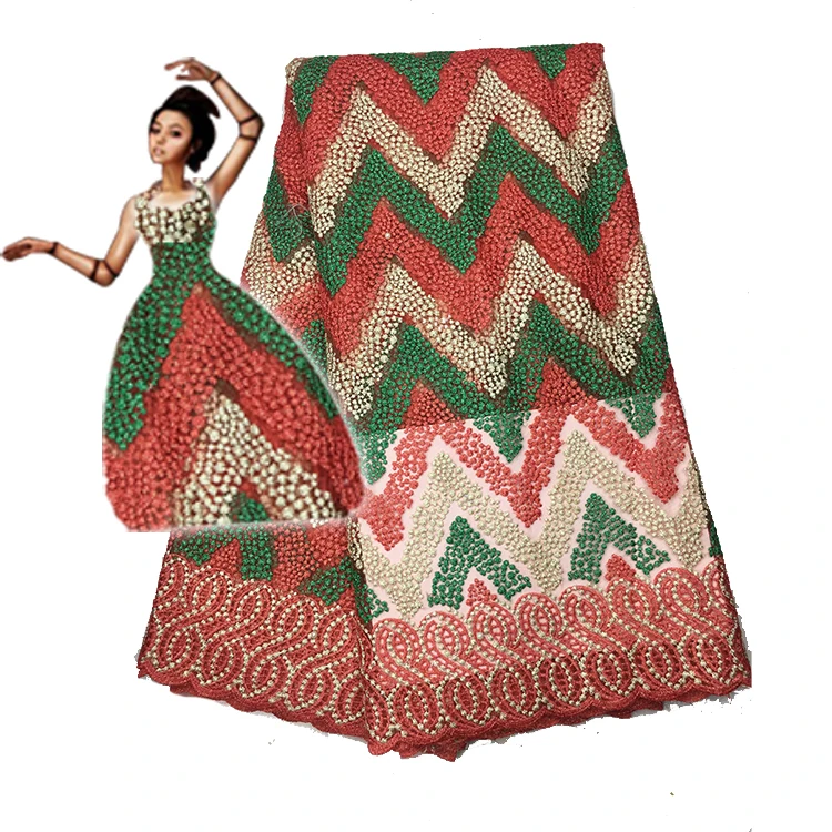 

African lace fabric 2021 High Quality Nigerian French Lace Fabric Wedding Dress,Embrodiery Lace Fabric with Stone