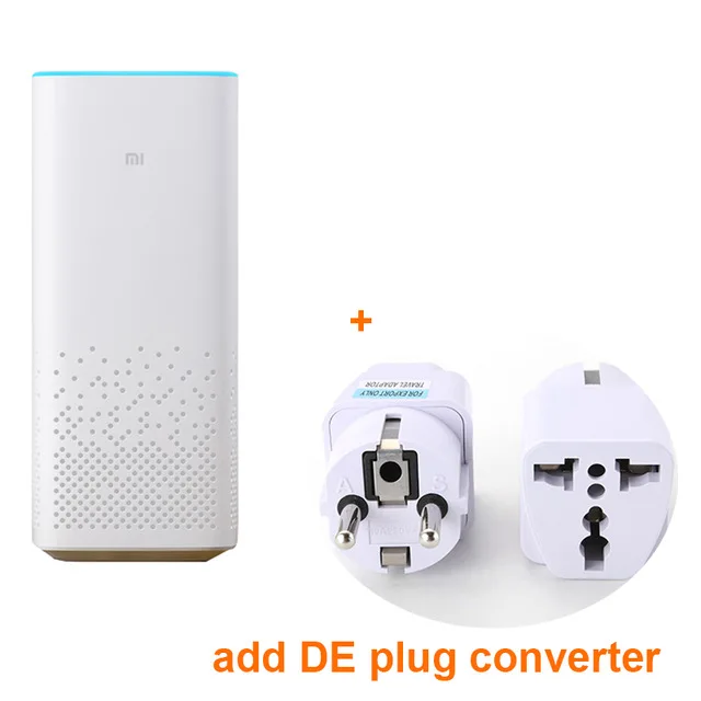 add DE plug Xiaomi Mi динамик AI колонка с Bluetooth и Wi-Fi голосовое дистанционное управление портативный умный дом Музыкальный плеер xiaoai приложение для Android IOS - Цвет: add DE plug