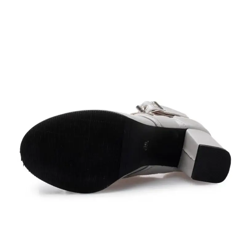 Ботильоны женские на высоком каблуке с пряжкой размеры 32 43|Женские полусапожки| |