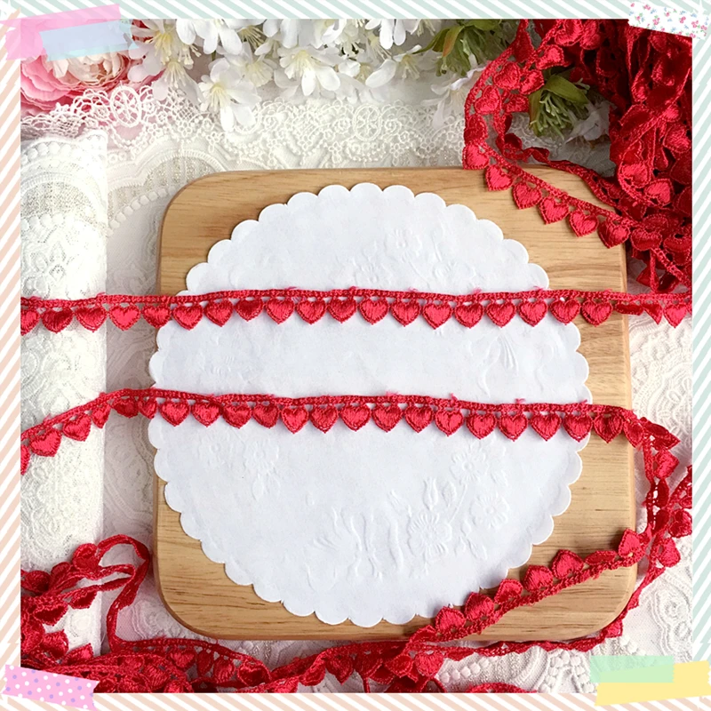 Большое красное сердце любовь образный водорастворимый кружево своими руками