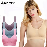 3pcsset plus size sexy bras for women bra with pads seamless push up bra bralette underwear wireless sport bra dropshipping