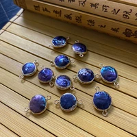 natural freshwater pearl pendant double hole connector used to make necklace bracelet earring accessories handmade diy 3 pieces