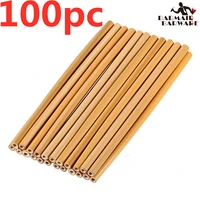 100pcset 20cm bamboo straw reusable drinking straws for party birthday wedding bar tool