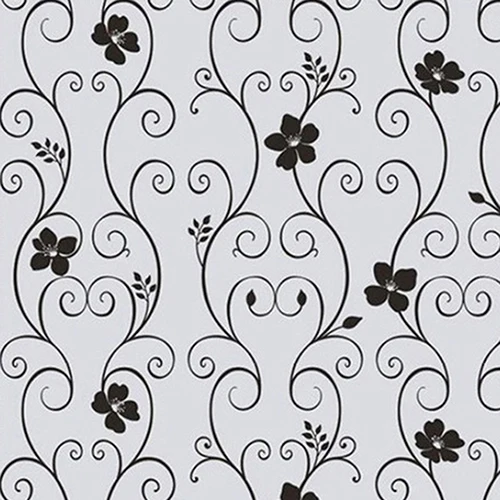 Съемная ультрафиолетовая Защита черный цветок лист лоза матовая стеклянная