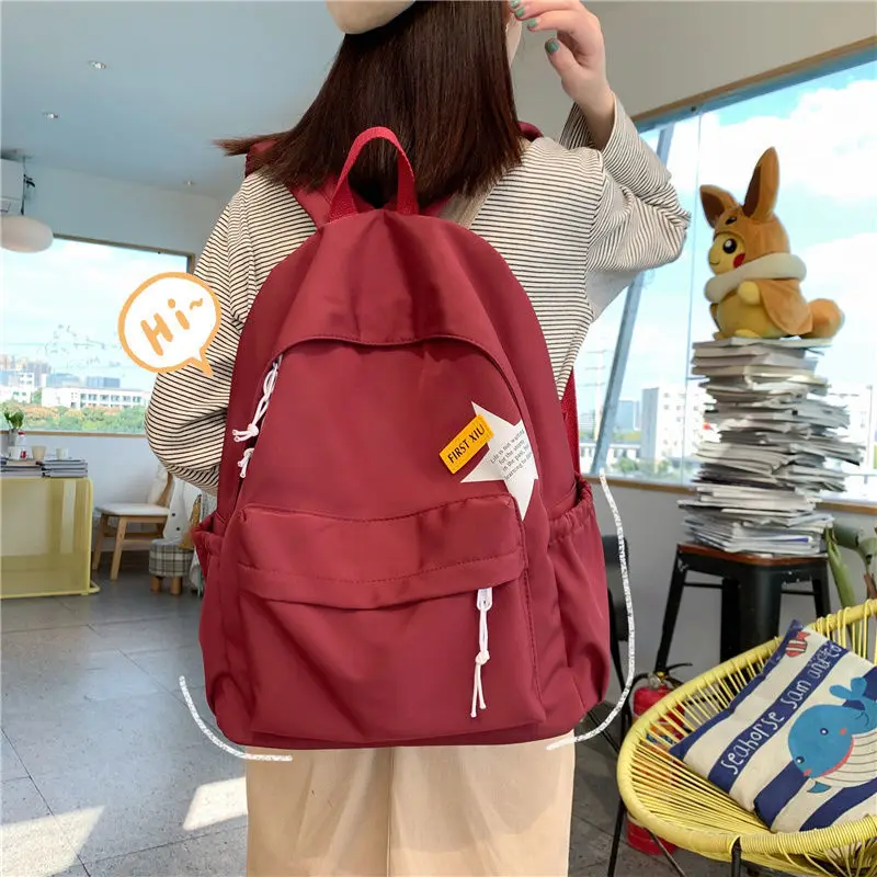 Школьные ранцы для учащихся средней школы, рюкзак для девочек-подростков, Женская нейлоновая сумка для книг