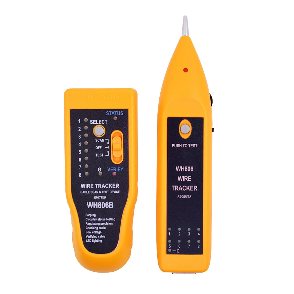 CHIPAL WH806B Тестер телефонного сетевого кабеля для Cat5 Cat6 RJ45 RJ11 Ethernet провода трекер телефонная линия Finder сетевые инструменты