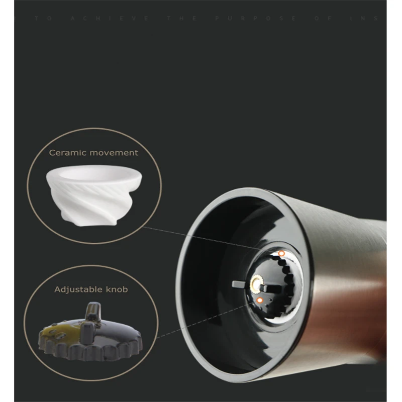 

Pepper grinder stainless steel household manual freshly ground pepper black pepper grinder bottle sea salt glass jar