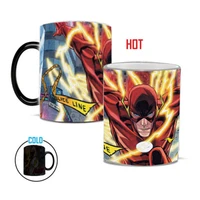 2020 flash man porcelain magic cup superhero 11oz color changing mug creative gift for friend kids birthday gifts