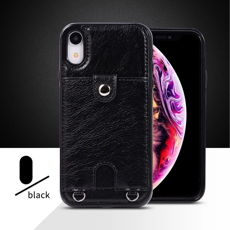 Сумка через плечо, кожаный чехол для телефона, для iPhone X, XR, XS, Max, 6, 6s, 7, 8 Plus, 11, для samsung S8, S9, S10 Plus, note 10+ 8, 9
