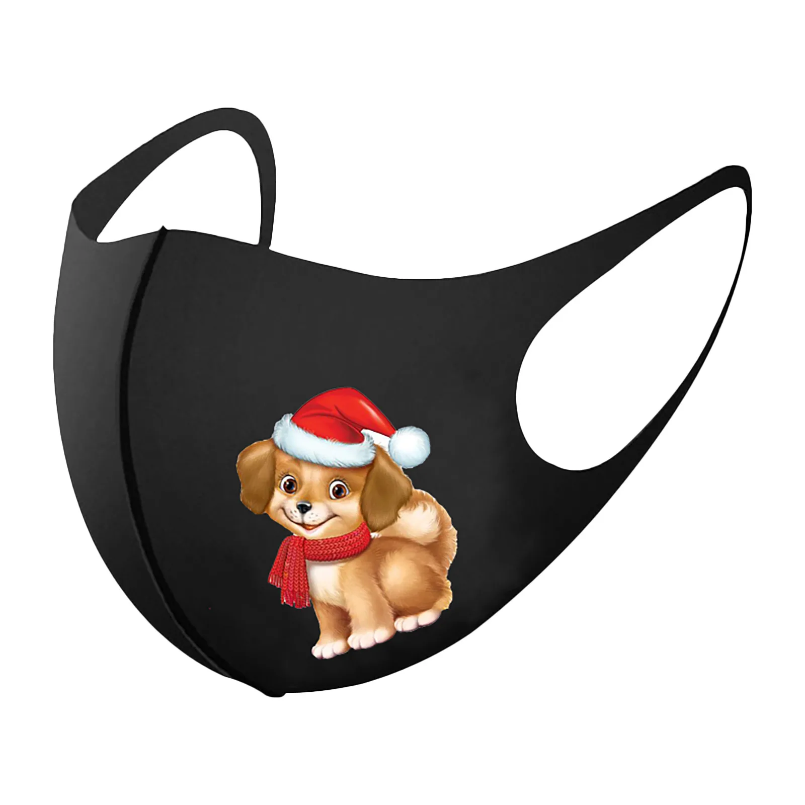 

Adult Christmas Face Mask Washable Mouth Masks For Protection Reusable Santa Earloop Mouth Caps Mascarillas Reutilizables