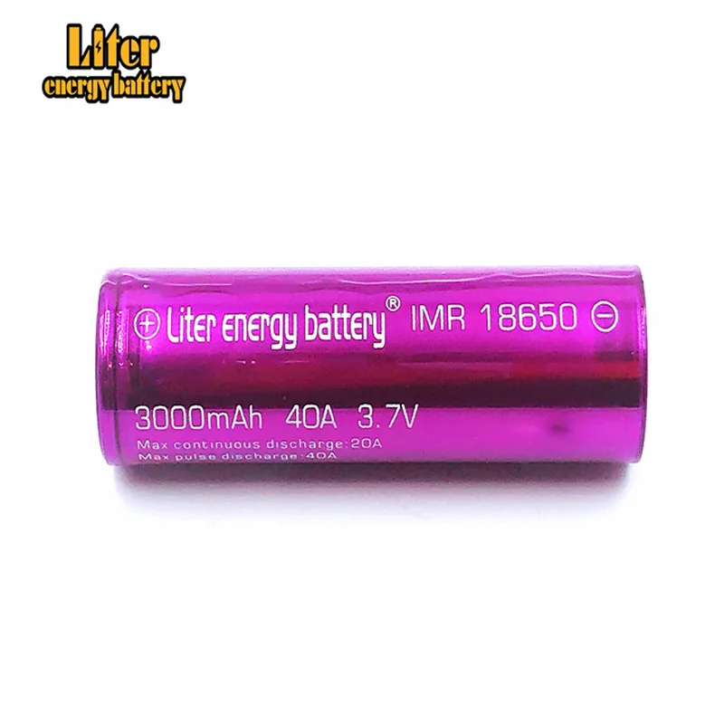 1pc High Quality 18650 Battery Liter Energy Battery 3000mah 40a Li-mn Battery For Electronic Cigarette Box Hg2 Ss 30q