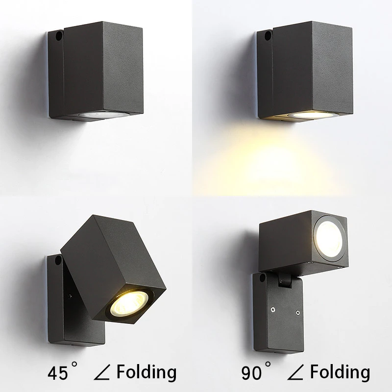 Современный уличный светодиодный настенный светильник регулируемое складное