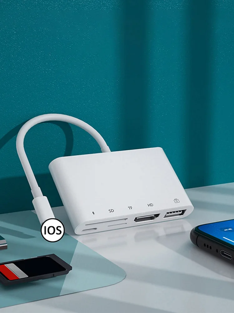 

USB, SD, TF digital TV AV computer OTG five in one adapter 1080P HD HDMI-compatible with screen