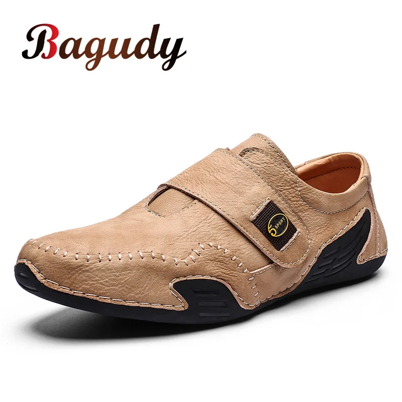 Мужские дышащие повседневные туфли мягкие кожаные лоферы ручной работы обувь