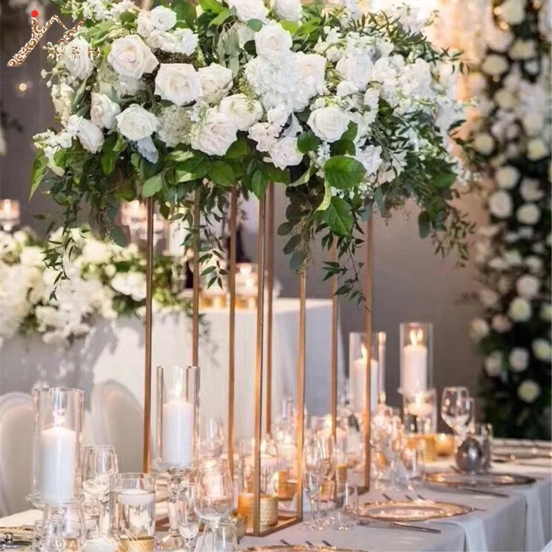 Wedding Metal Flower Vase road leads flower Stand for Wedding Centerpiece Decoration